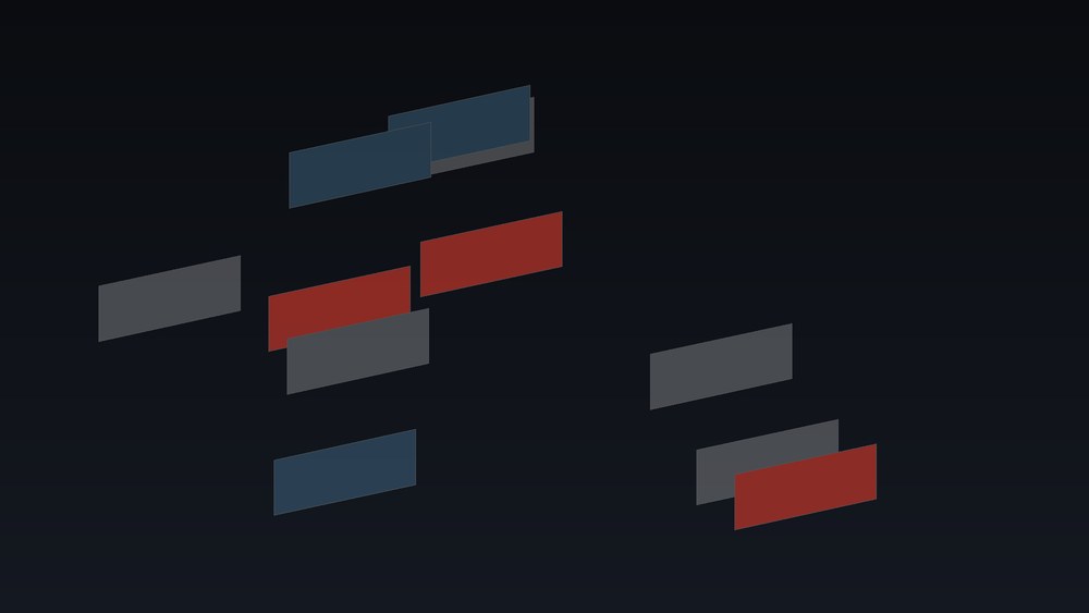Cover art: overlapping isometric blocks