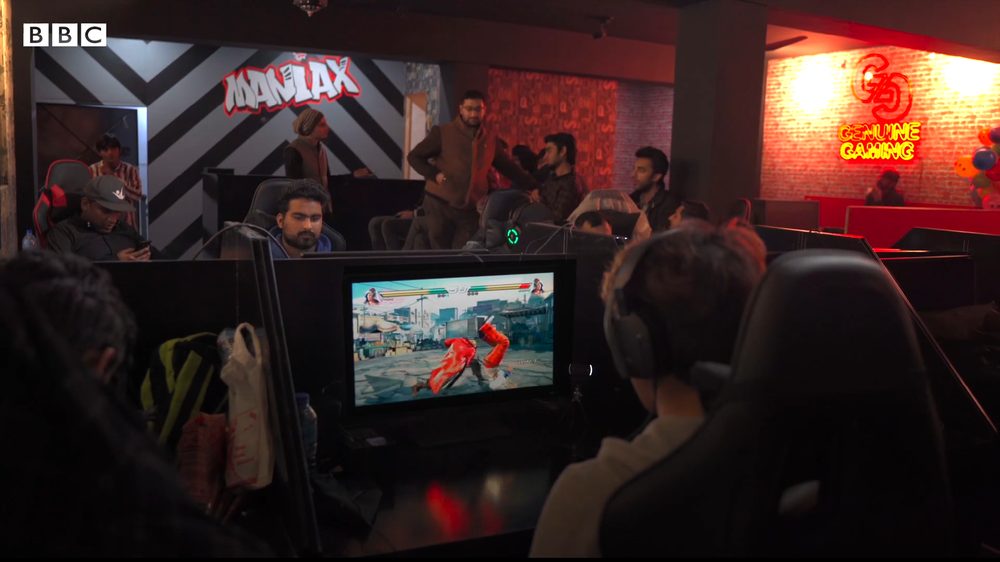 Competitors at an esports event